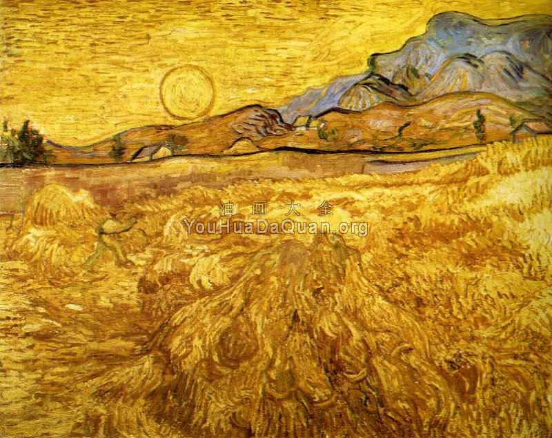 有收割者的麦田 - 文森特·威廉·梵高